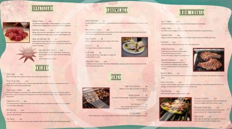 Inside of menu.